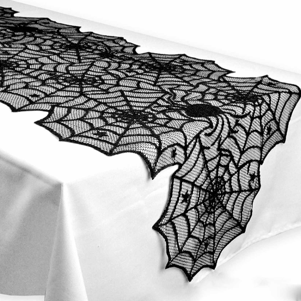 Spiderweb Table Runner for Halloween Decor | Cobweb Lace Design | Ideal Centrepiece for Halloween Table Settings 4