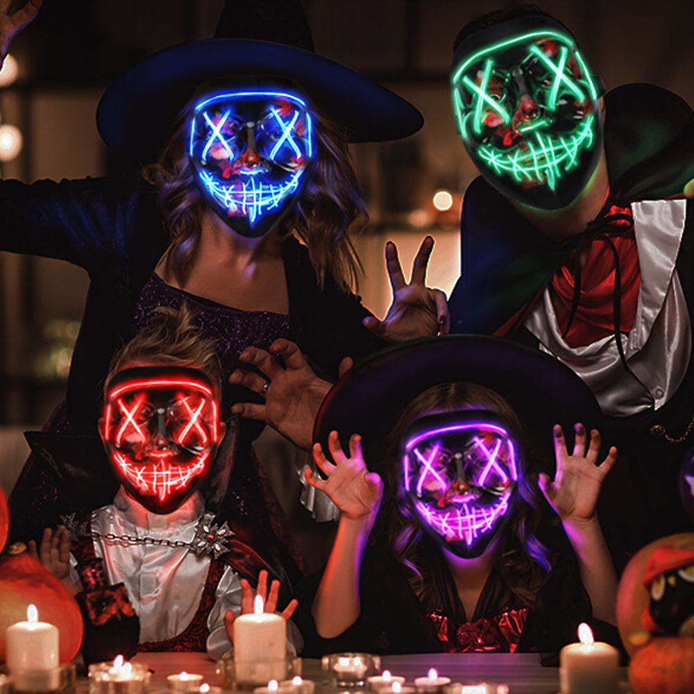 Women's LED Light Up Mask | Glowing Effects & Costume Wear 3