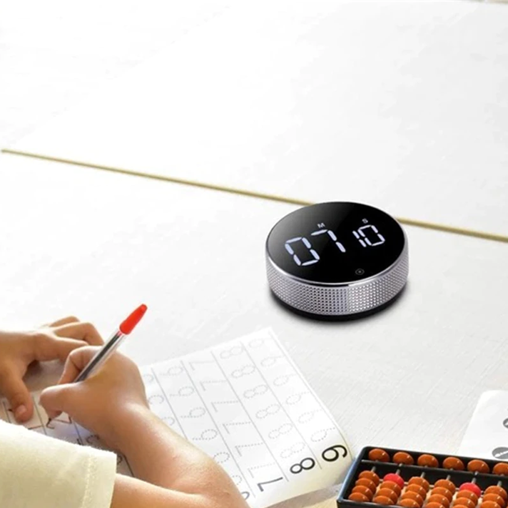 Magnetic Digital Timer LED Clock | 99-Minute Countdown Timer, 3 Volume Settings | Mirrored LED Display, Sticks to Metal 2