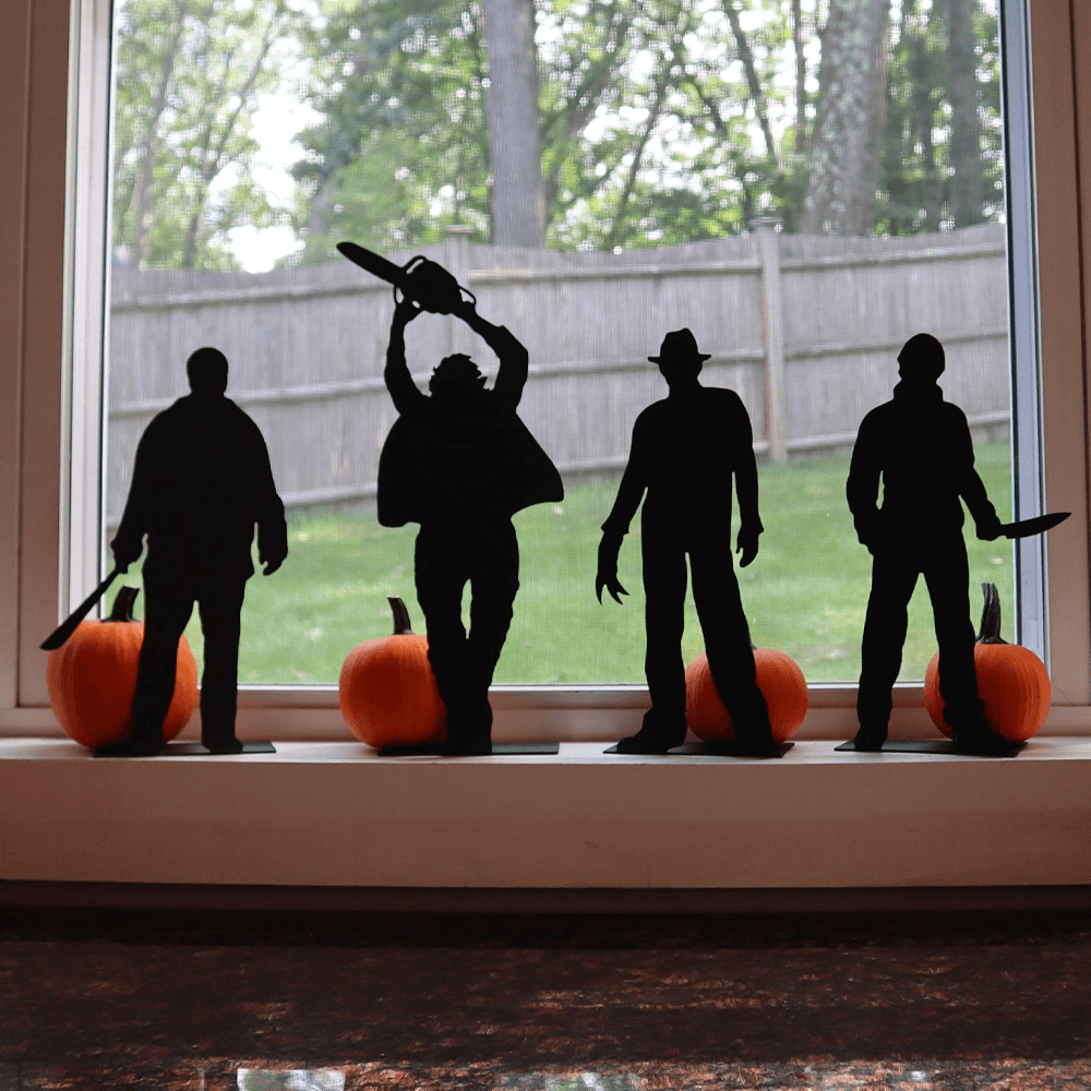 Halloween Shadow Figures | Set of 4 Freestanding Silhouette Cut-Out Poses | Indoor Outdoor Scary Décor for Parties 2