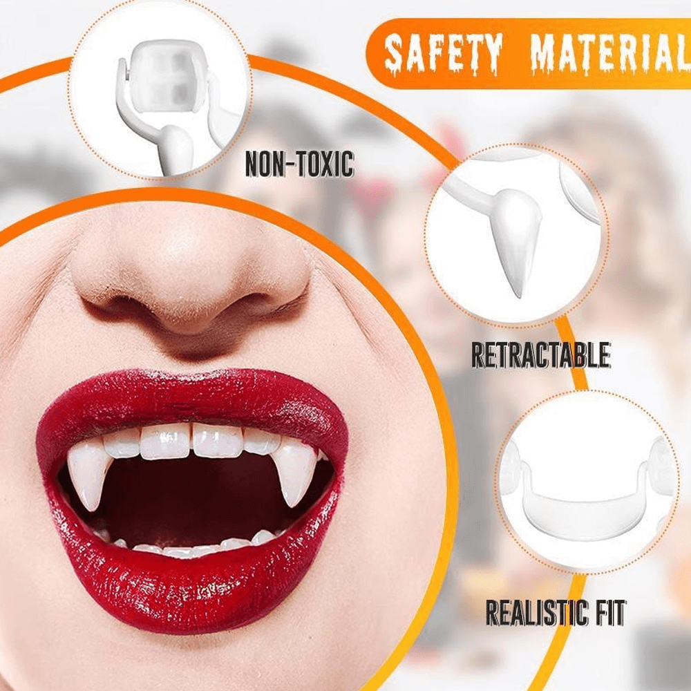 Retractable Vampire Fangs | Realistic Look & Instant Transformation 5