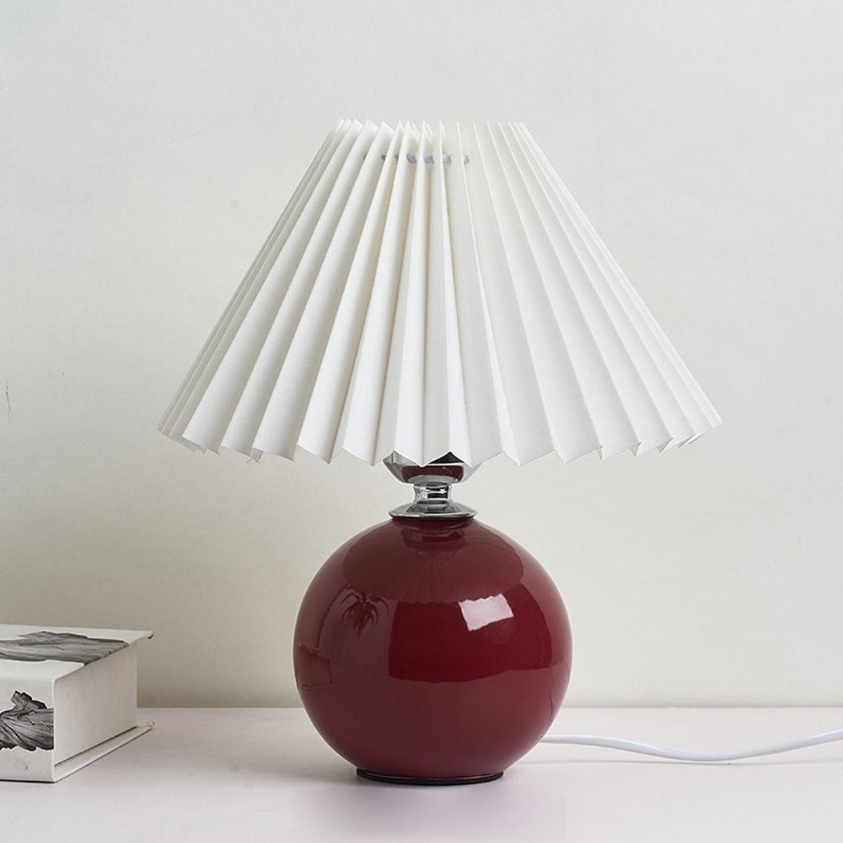 Nordic Ceramic Pleated Table Light | 1-Light Lasson Living