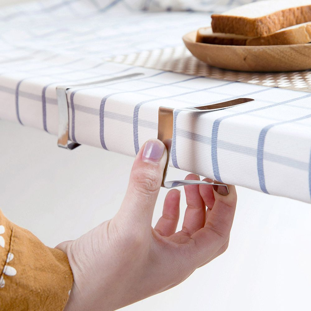 Tablecloth Clamps Stainless Steel | Reusable Picnic Table Cloth Holders | Windproof Grip for Outdoor and Indoor Dining 1
