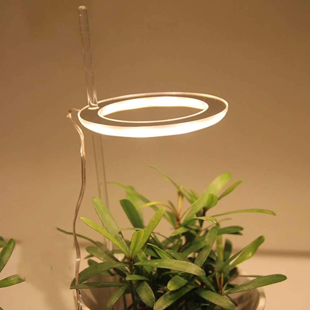 Grow Light for Indoor Plants ABS & Aluminium | 1-3 Ring Light Heads with USB Power | Low Voltage Sun-Yellow Spectrum 2