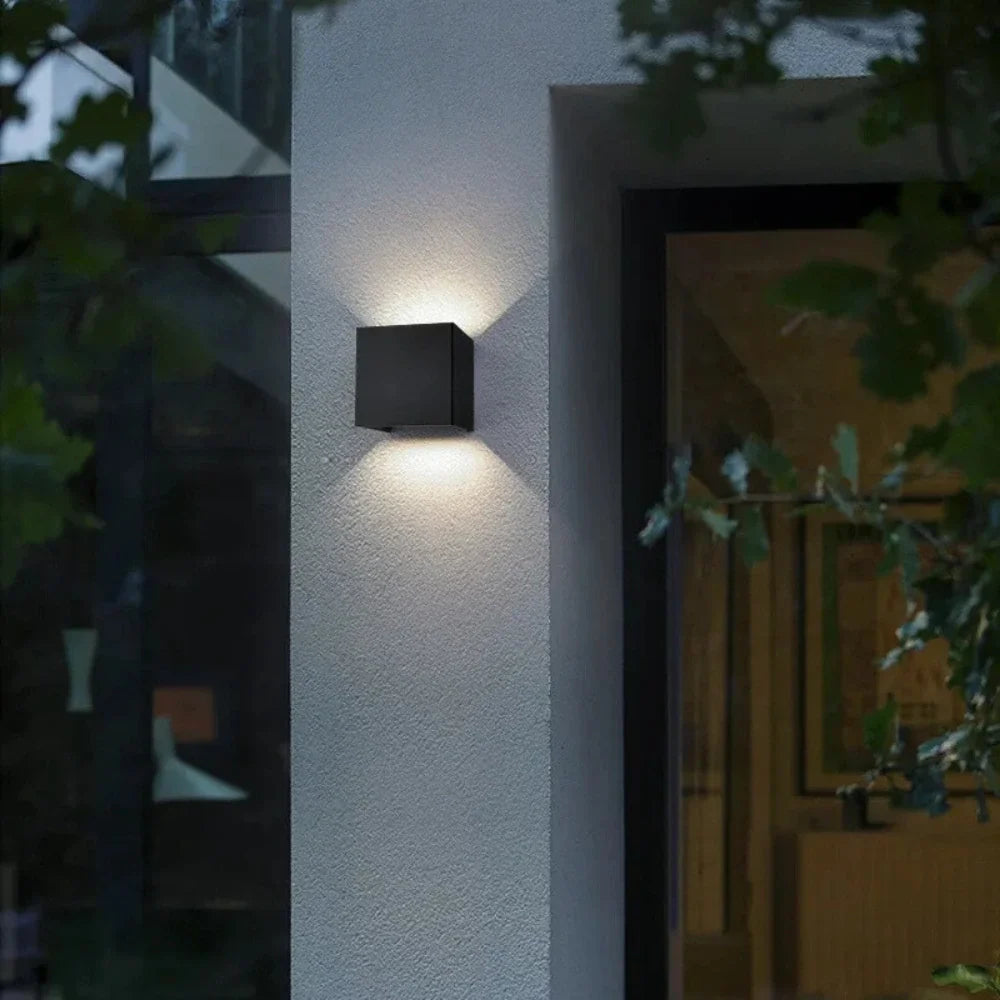 Adjustable Wall Light Aluminium 10 x 10 cm | Hardwired or USB Rechargeable, 4 Colours | 100° Tilt, Waterproof Outdoor Use 12