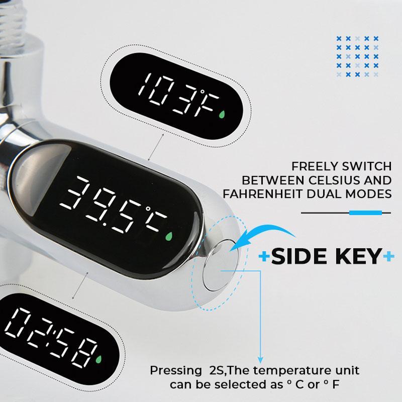 Bath Thermometer Water-Powered | IPX7 Waterproof 360° Rotating Display | Instant Colour-Coded Temperature Alerts 3
