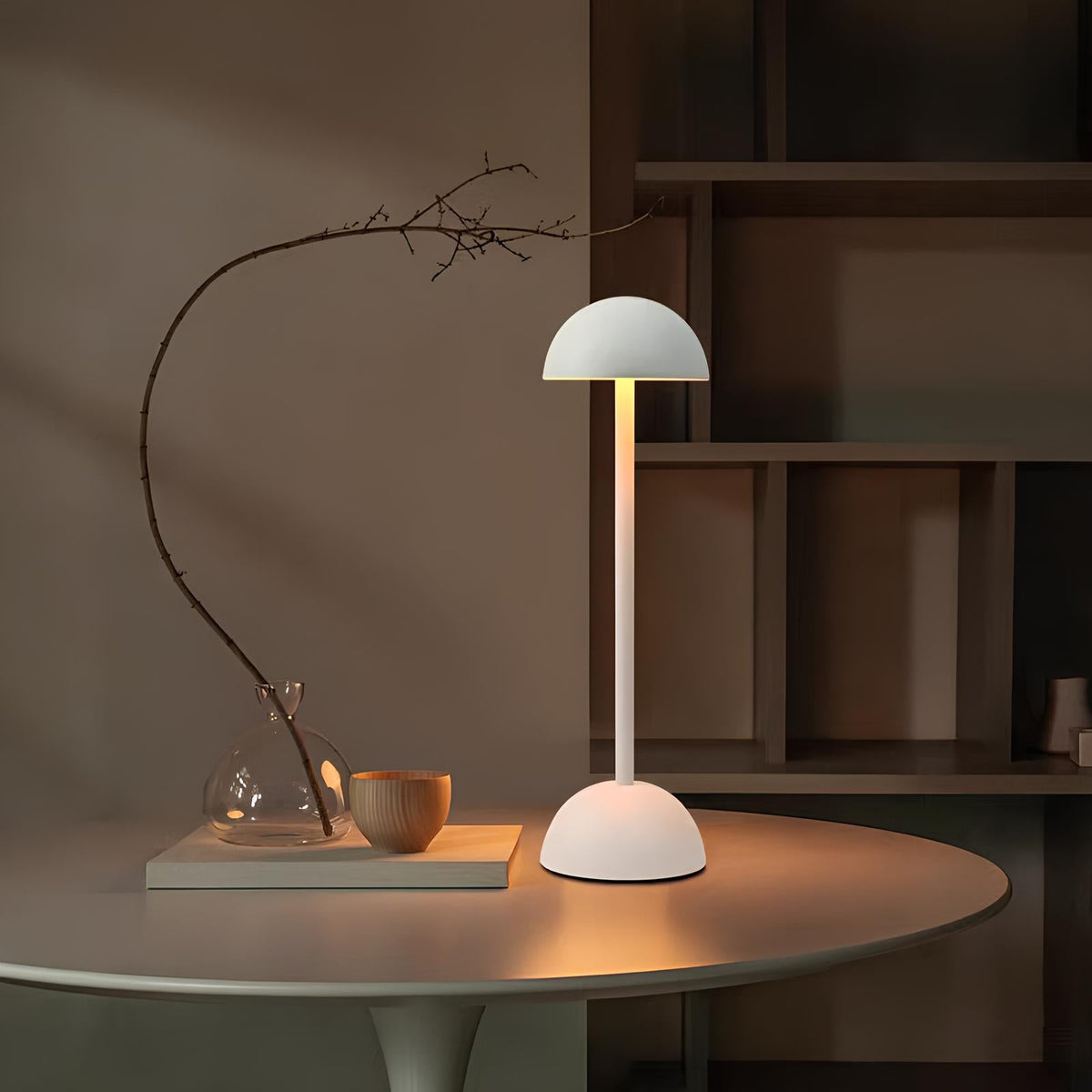 Rechargeable Table Lamp, Iron, 34 x 10 cm | White or Black, Stepless Dimmer | Cordless 10-16 Hour Battery, 3 White Tones 8
