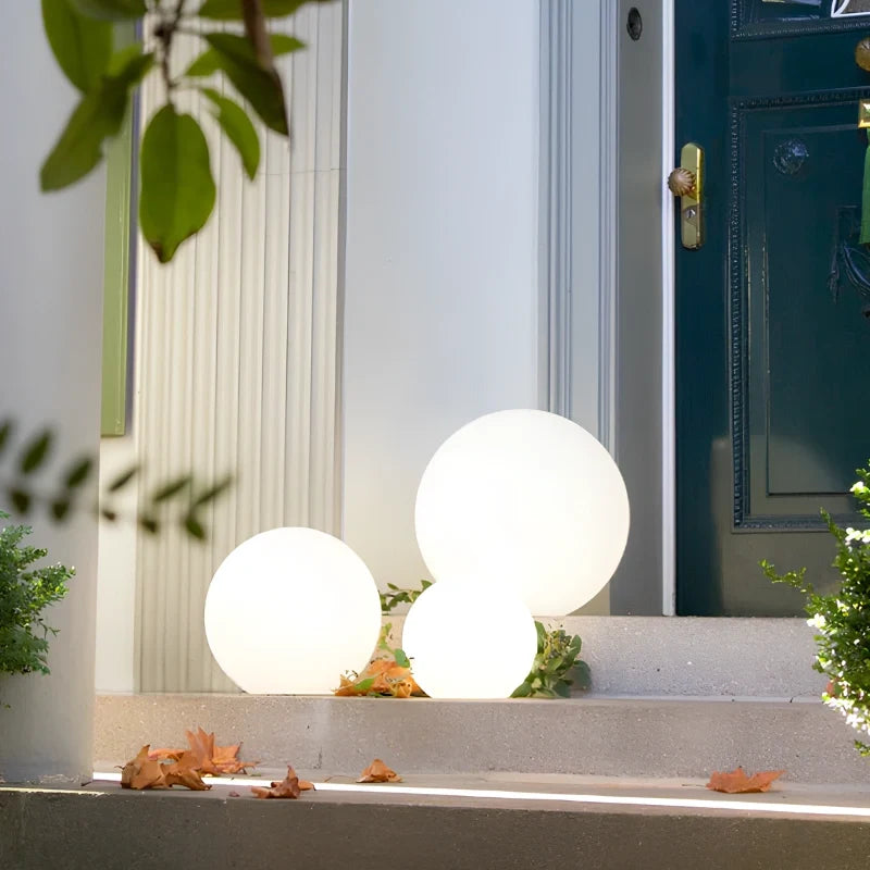 Spherical LED Garden Light 12 to 25 cm | 16-Colour Remote Control, USB Rechargeable | Weather-Resistant, Solar Powered Option 6