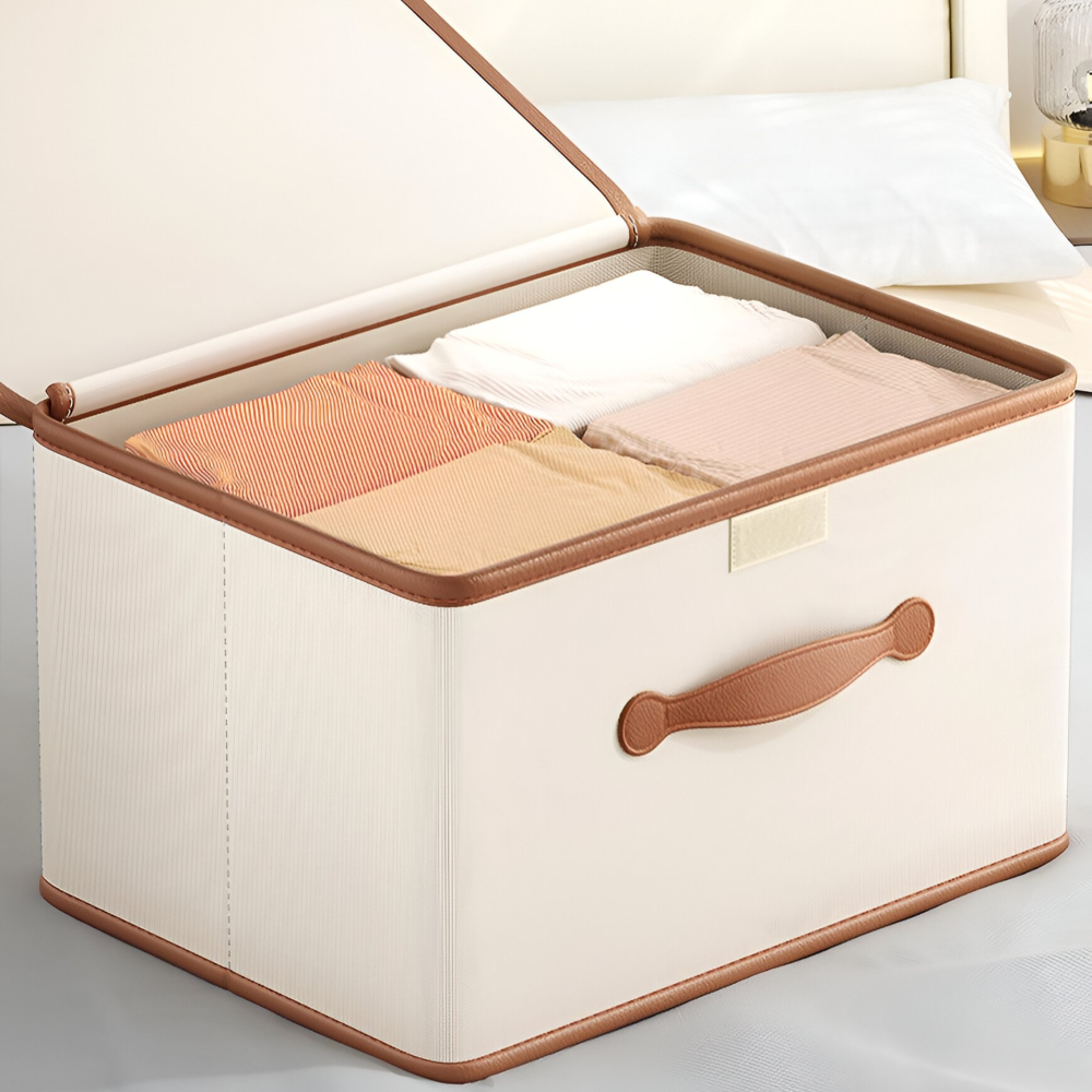 Foldable Storage Box Lid Oxford Fabric Household with Carry Handles 7