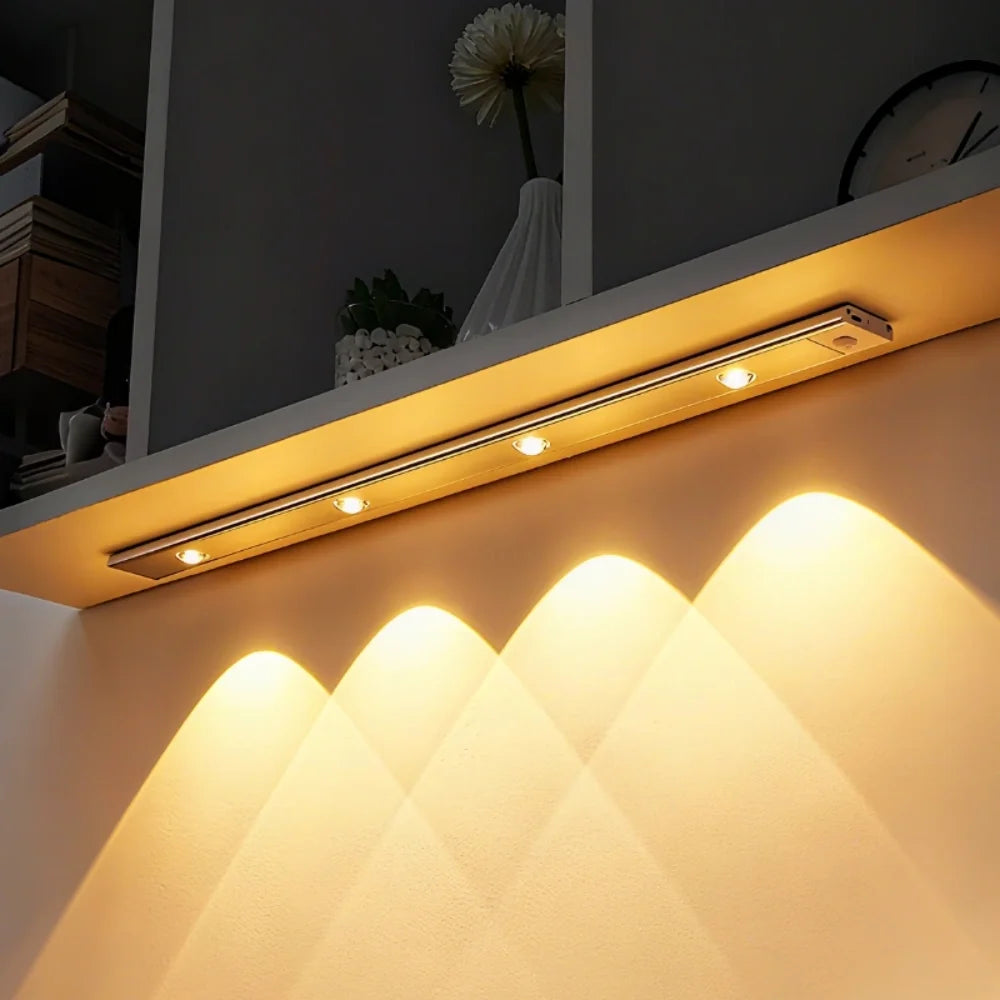 Arc Motion Sensor Light | Rechargeable, Magnetic Mount & Remote Control | Dimmable Warm, Cool & Natural White LED 1