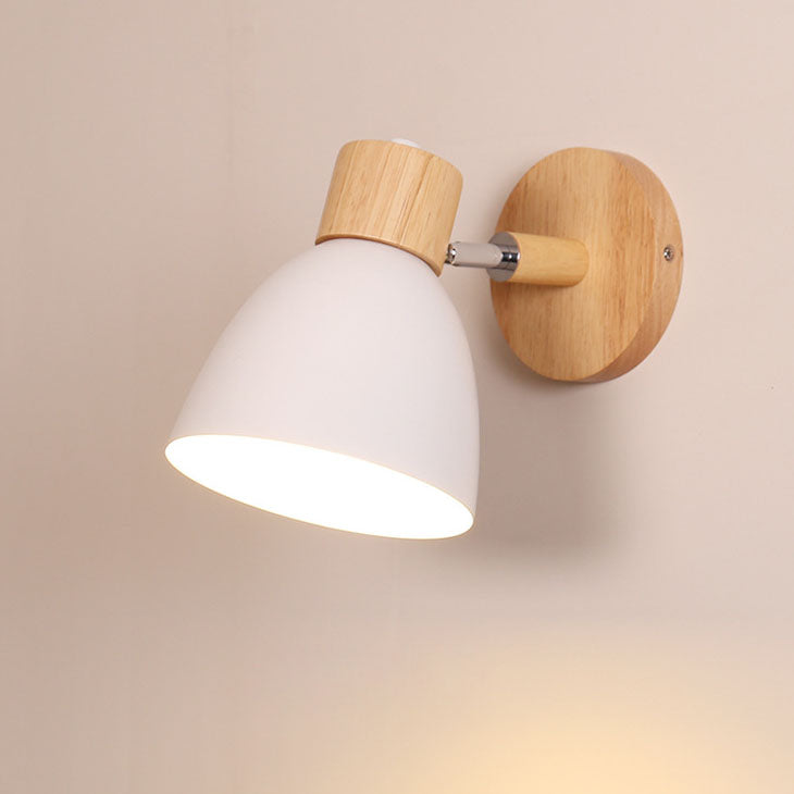 Modern Minimalist Wooden Cone LED Wall Sconce | 1-Light Lasson Living