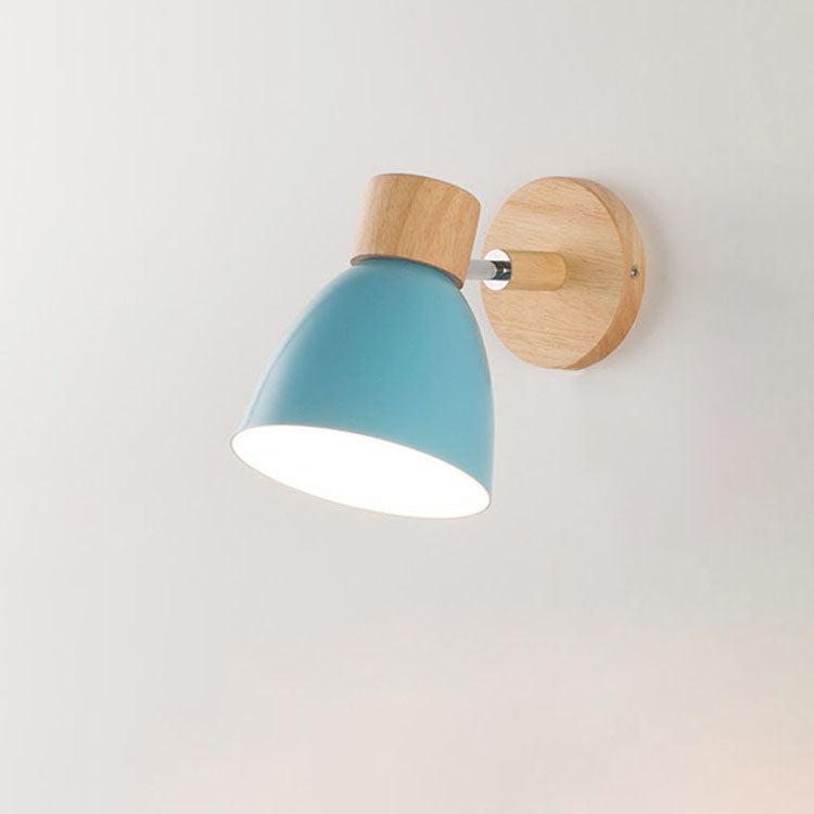 Modern Minimalist Wooden Cone LED Wall Sconce | 1-Light Lasson Living