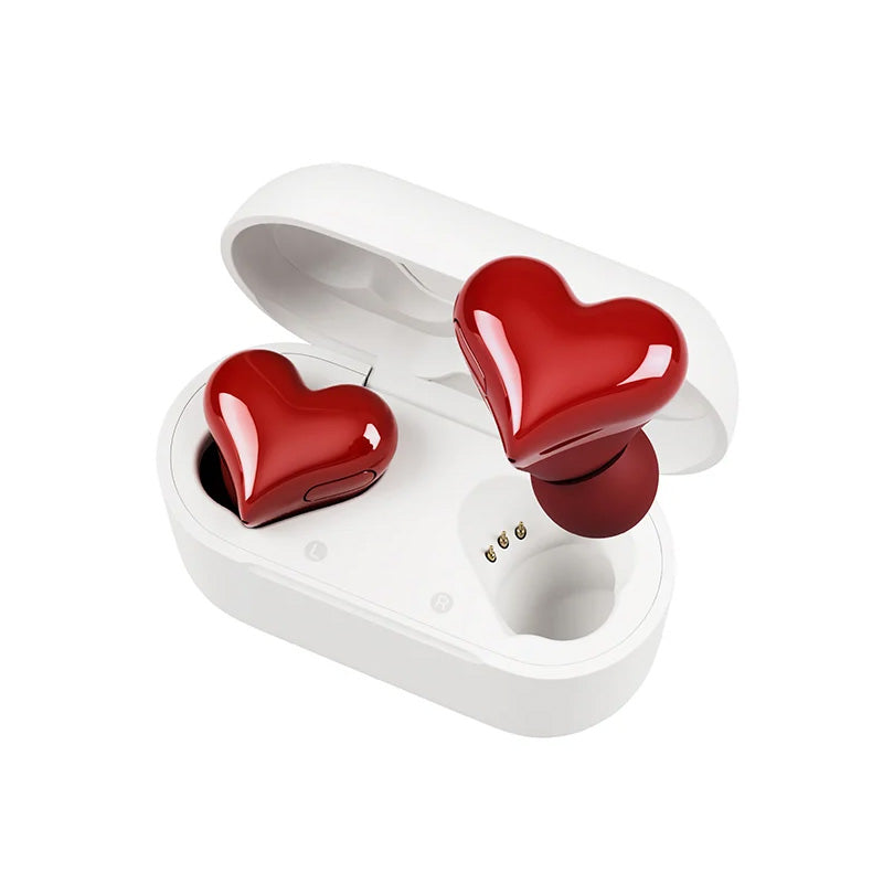 Heart-Shaped Wireless Earbuds for Women | Bluetooth 5.3, ENC Noise Cancelling & Touch Control | 24-Hour Battery Life 32