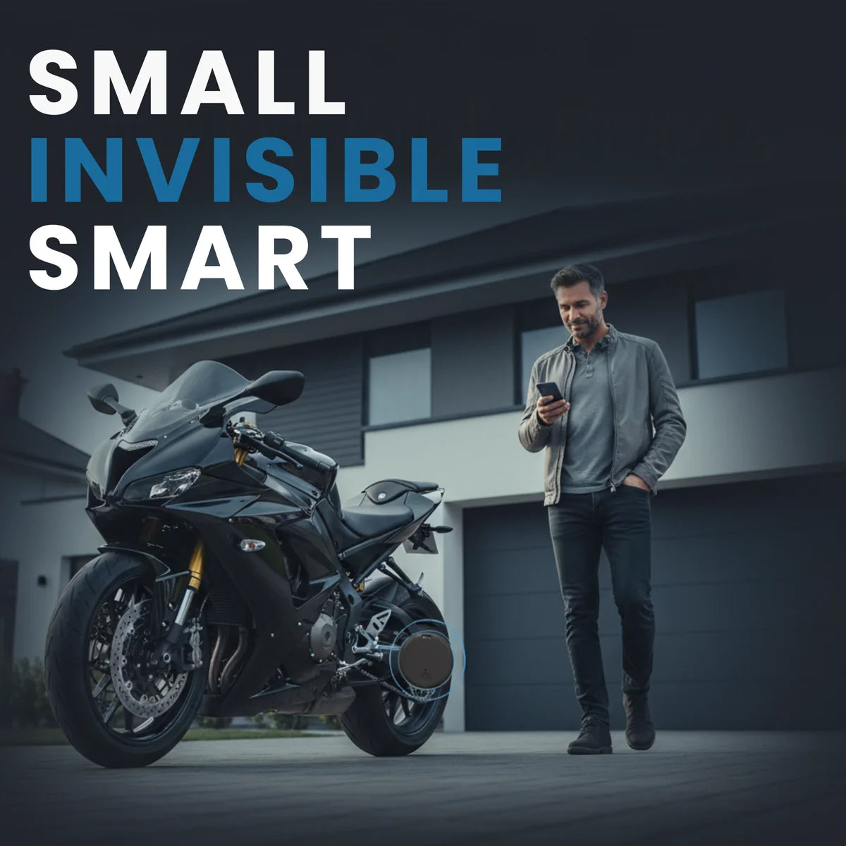 GPS Tracker for Motorcycles | Disc Body, App Location