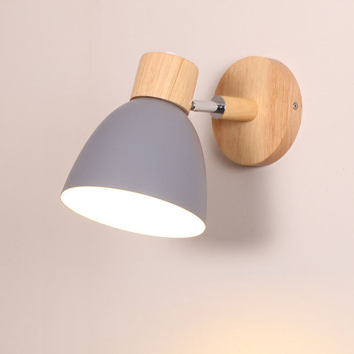 Modern Minimalist Wooden Cone LED Wall Sconce | 1-Light Lasson Living
