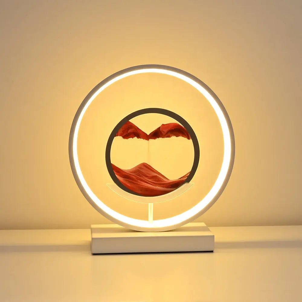 LED Sand Art Lamp with Aluminium Frame | Dimmable Light Ring & Remote Control | Moving Sand Disc for Calming Ambient Décor 2
