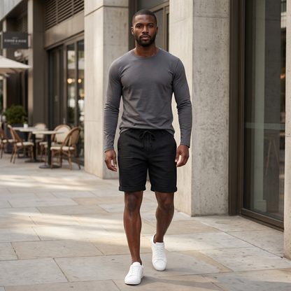 Men's Linen Chino Shorts – Relaxed Fit, Sizes S–3XL