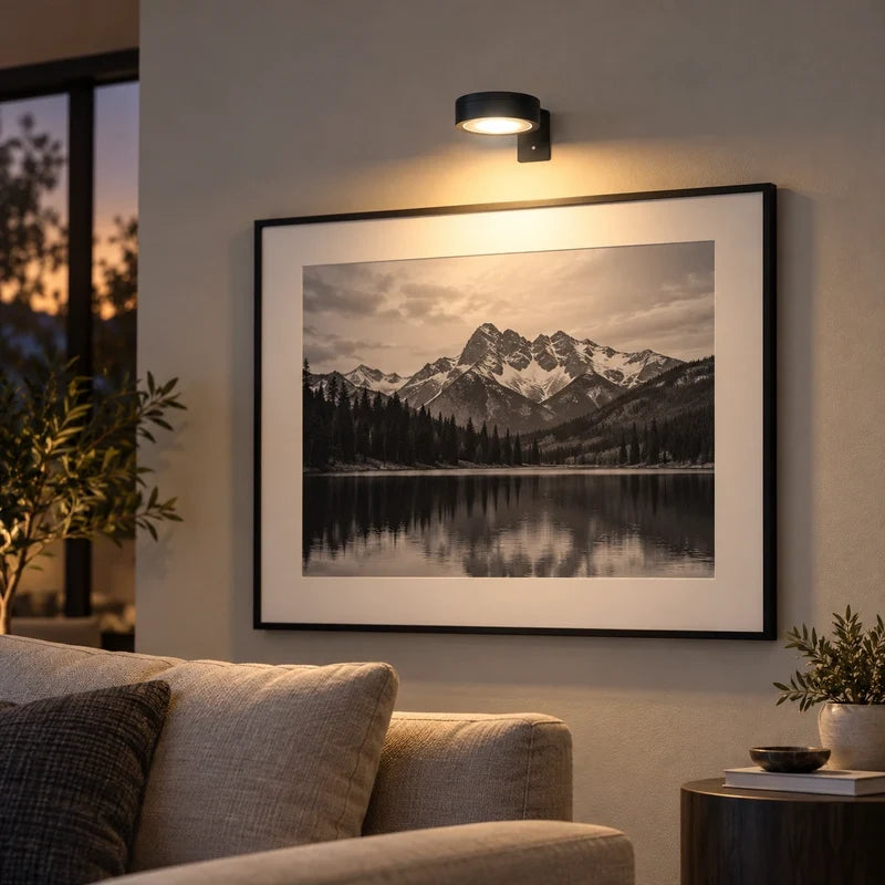 Cordless Picture Light ABS and PC | Dimmable 3-Tone LED, USB Rechargeable, Remote Included | Wireless Art Illumination 2