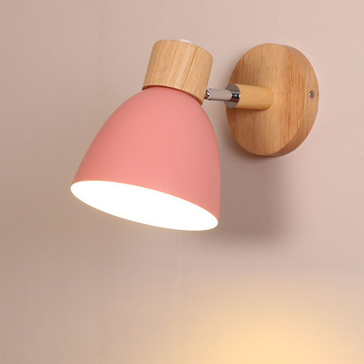 Modern Minimalist Wooden Cone LED Wall Sconce | 1-Light Lasson Living