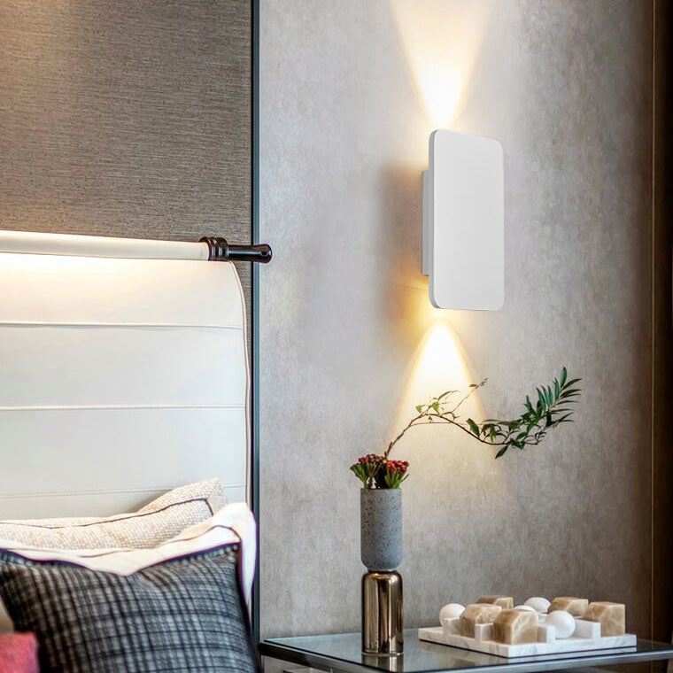 Nordic Minimalist Glass Rectangular LED Wall Sconce Light 2-light Lasson Living