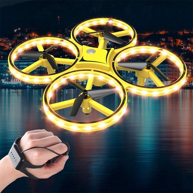 2.4G Gravity Sensor Watch-Control Mini Drone | Infrared Obstacle Avoidance, 3D Flips | Altitude Hold, LED Lights, USB Charging 1