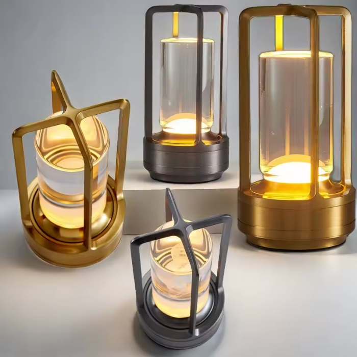 Cordless LED Table Lamp Aluminium 18 x 9 cm | Gold, Silver, Black | Touch Dimmable, 3 Colour Modes, USB-C Rechargeable 5