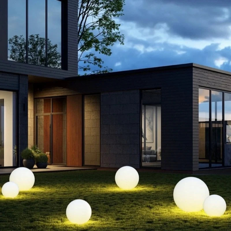 Spherical LED Garden Light 12 to 25 cm | 16-Colour Remote Control, USB Rechargeable | Weather-Resistant, Solar Powered Option 11