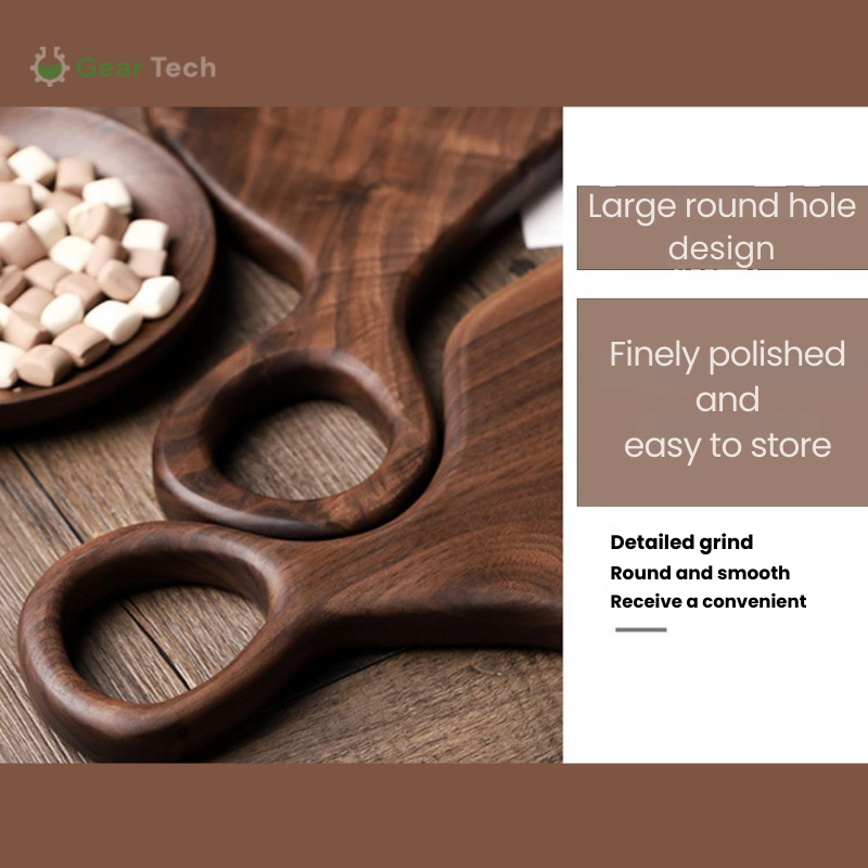 Walnut Chopping Board 35 x 25 x 2 cm | Double-Sided Design | Knife-Friendly Surface That Preserves Blade Sharpness 4