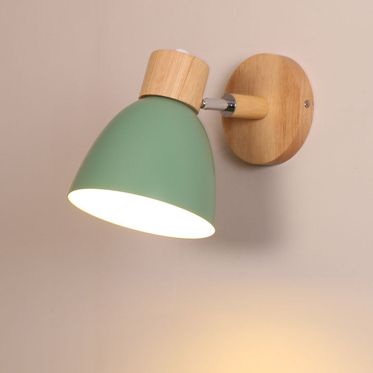 Modern Minimalist Wooden Cone LED Wall Sconce | 1-Light Lasson Living