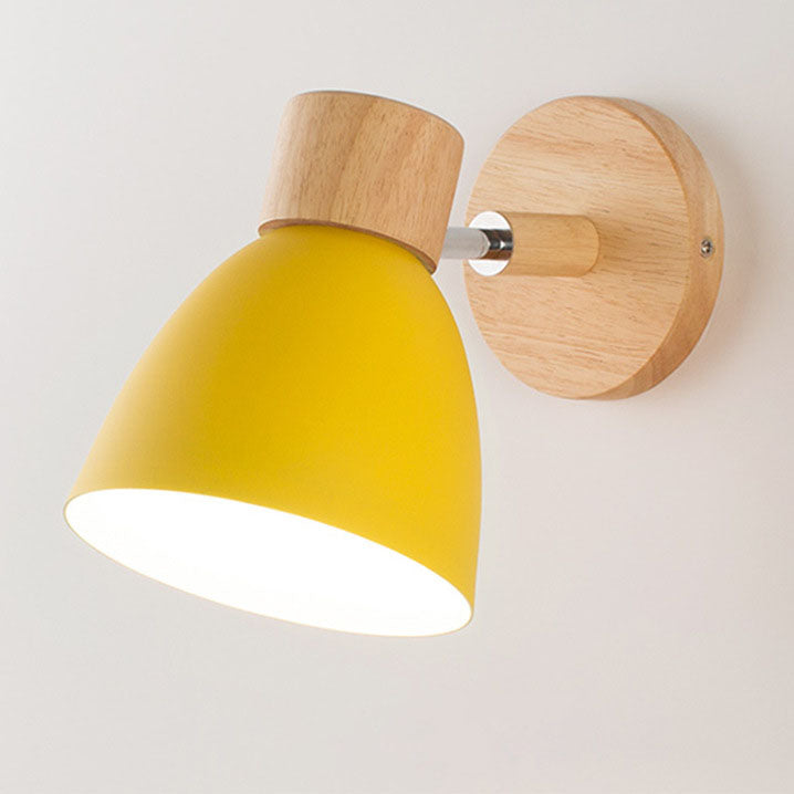 Modern Minimalist Wooden Cone LED Wall Sconce | 1-Light Lasson Living