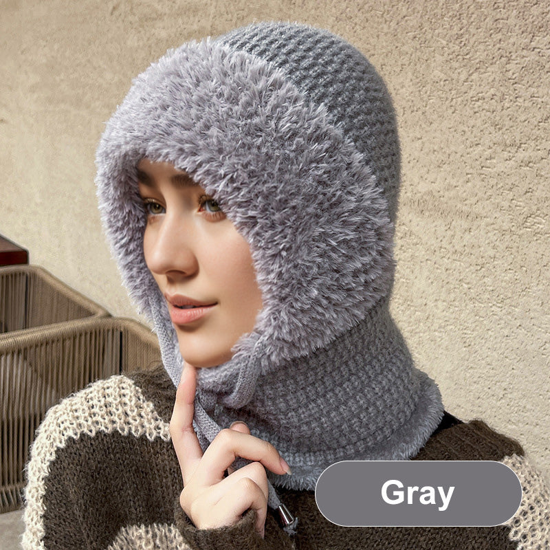 Heat Protection Balaclava 3-in-1 Fleece Lined Stretch Knit with Neck Warmer 4