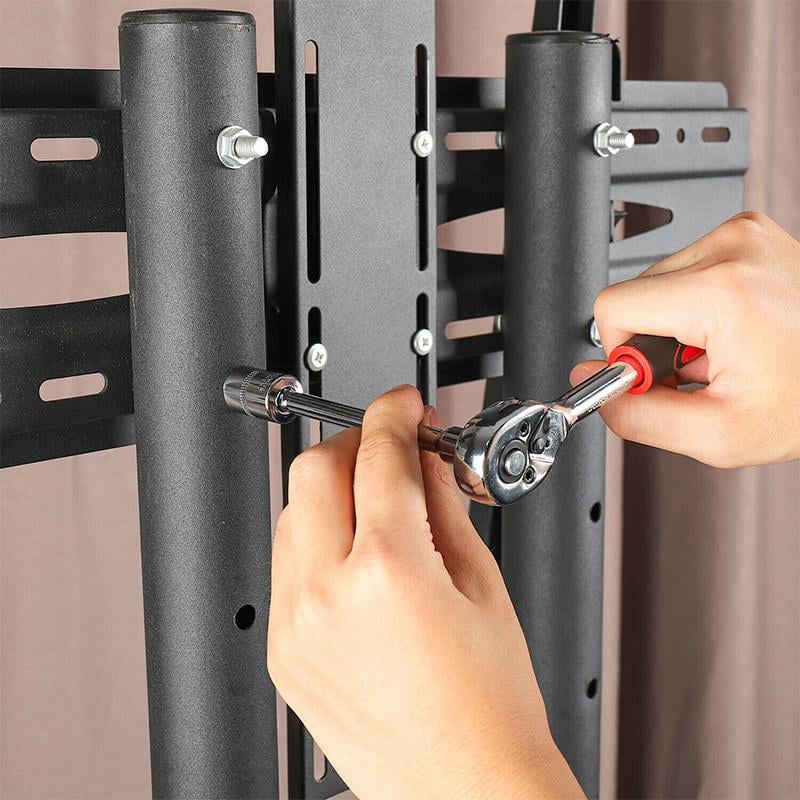 Car Repair Tool Kit Chrome Vanadium Steel | 46-Piece Socket & Bit Set with Ratchet | Includes Organising Storage Case 7