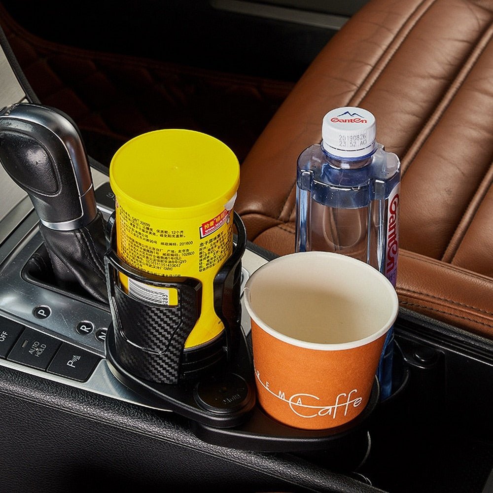 2 In 1 Car Cup Holder | Rotating Arm With Two Cradles