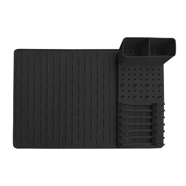 2-Pack Dish Rack Set Silicone Drying Mat Removable Tableware Holder 5