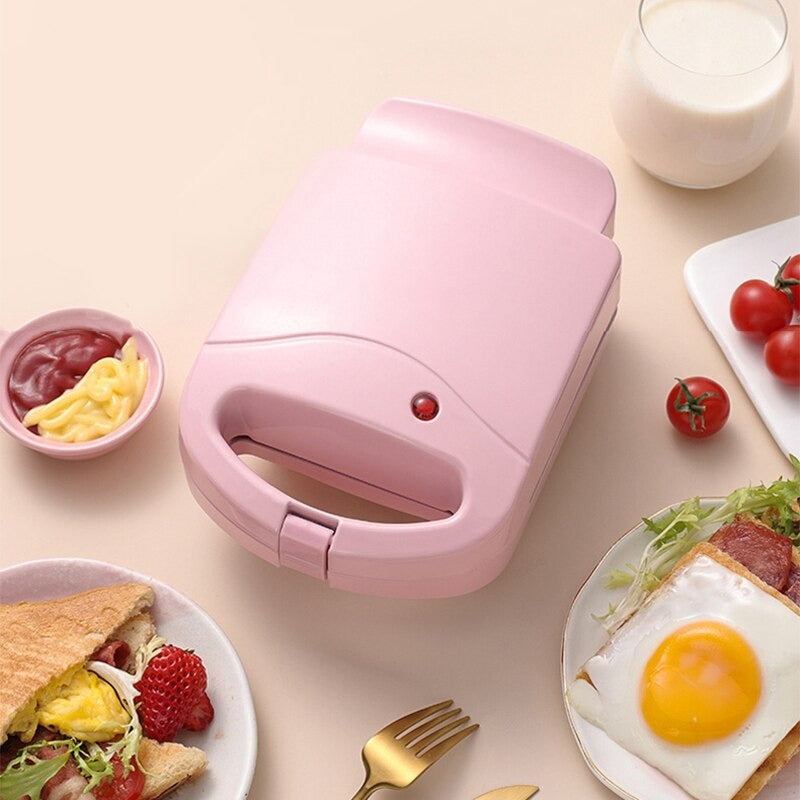 2-in-1 Sandwich Maker & Toaster | Non-Stick Auto-Sealing Plates | Compact Panini Press for Fast Breakfasts & Snacks