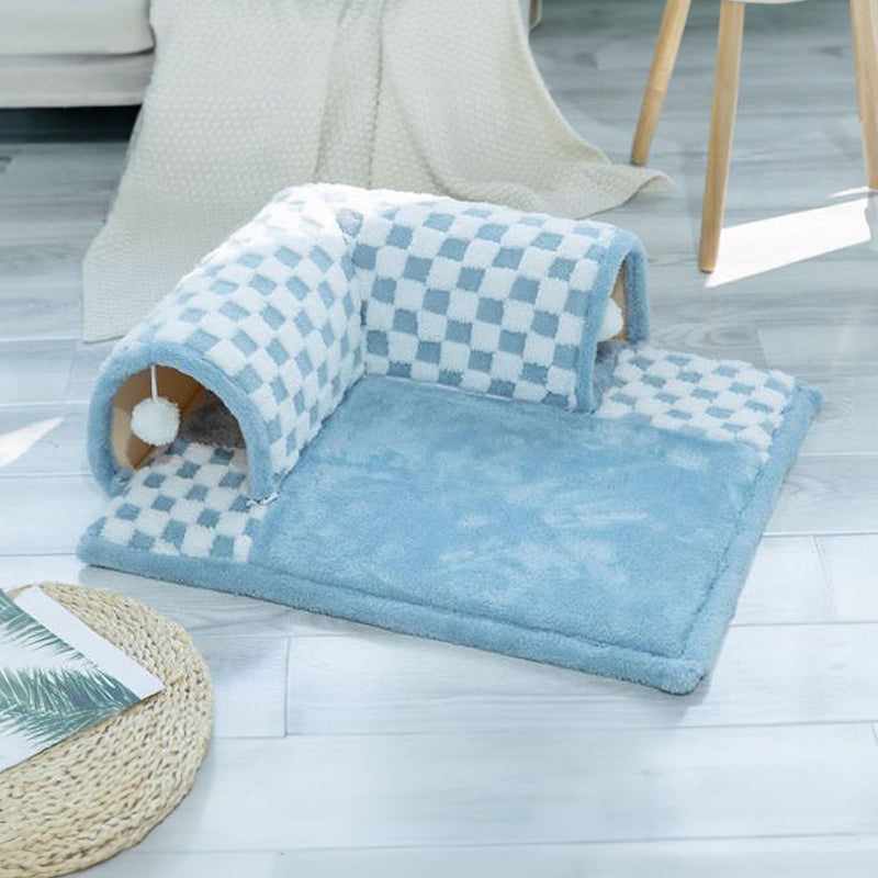 Cat Tunnel Bed Polyester-Cotton | 2-in-1 Tunnel and Bed Design | Machine-Washable Cover for Easy Cleaning and Maintenance 10