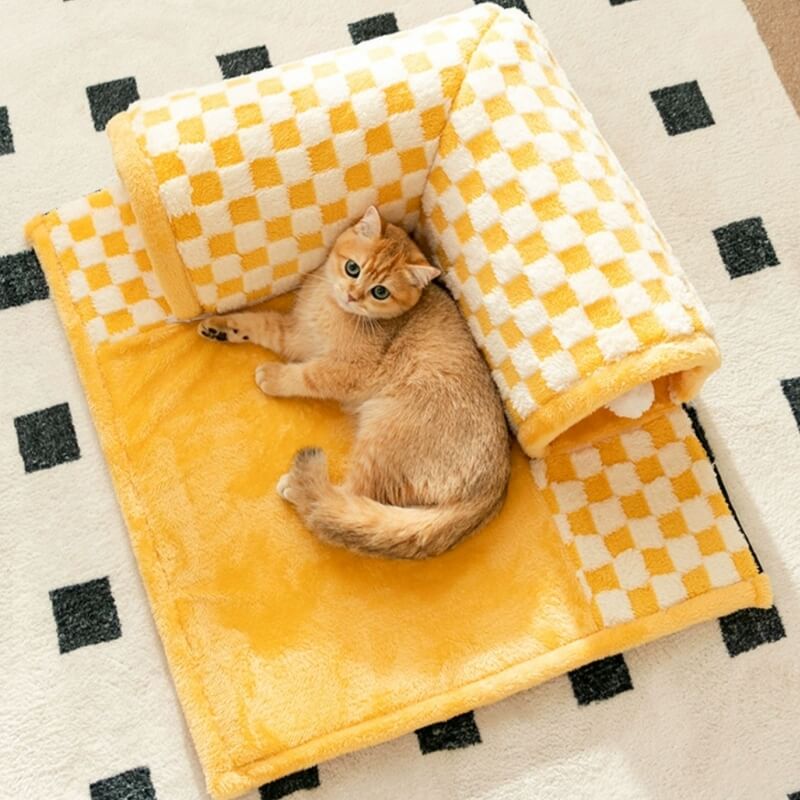 Cat Tunnel Bed Polyester-Cotton | 2-in-1 Tunnel and Bed Design | Machine-Washable Cover for Easy Cleaning and Maintenance 4