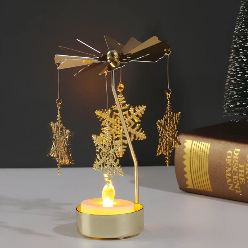 Candle Carousel Alloy Spinner 16.5 x 8 x 5 cm | Fawn, Fairy, Angel, Unicorn Styles | Heat-Powered Rotating Display 12