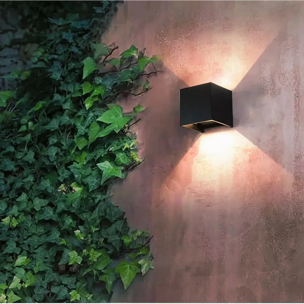 Adjustable Wall Light Aluminium 10 x 10 cm | Hardwired or USB Rechargeable, 4 Colours | 100° Tilt, Waterproof Outdoor Use 16
