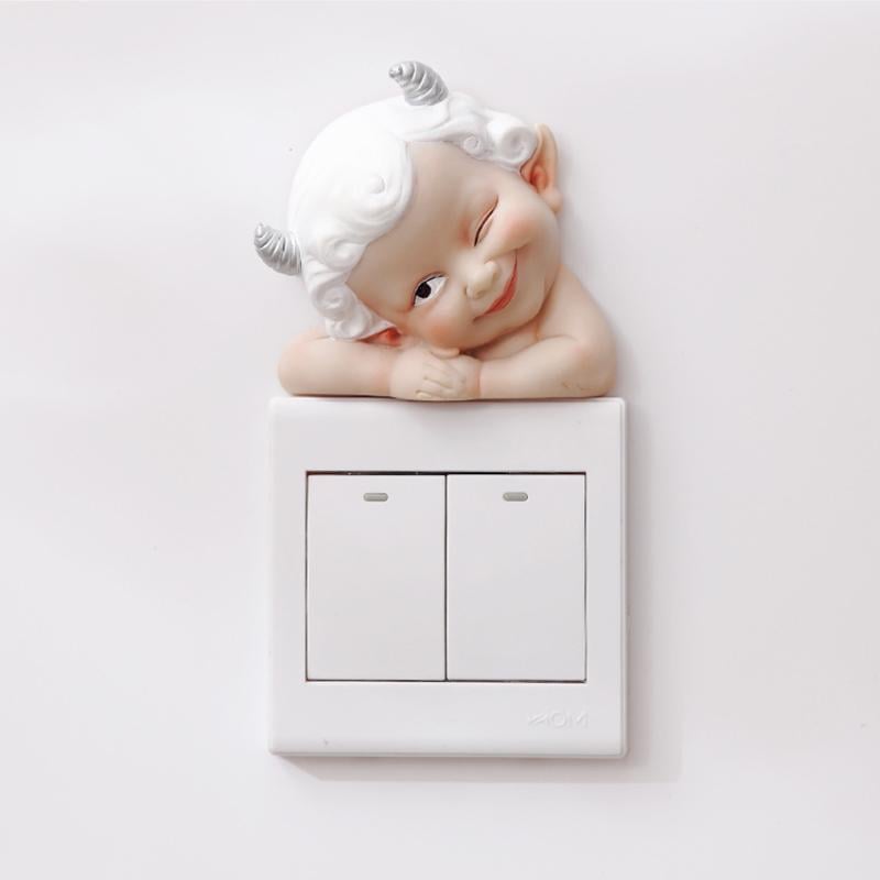 3D Resin Switch Sticker | Lifelike Cow Goat Deer Unicorn Design | Removable Reusable Wall and Window Decor No Residue 3