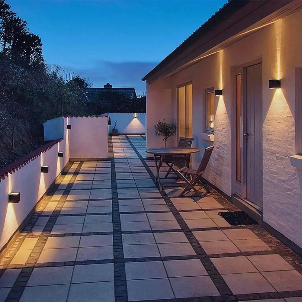 Adjustable Wall Light Aluminium 10 x 10 cm | Hardwired or USB Rechargeable, 4 Colours | 100° Tilt, Waterproof Outdoor Use 20