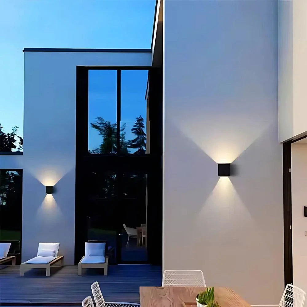 Adjustable Wall Light Aluminium 10 x 10 cm | Hardwired or USB Rechargeable, 4 Colours | 100° Tilt, Waterproof Outdoor Use 19
