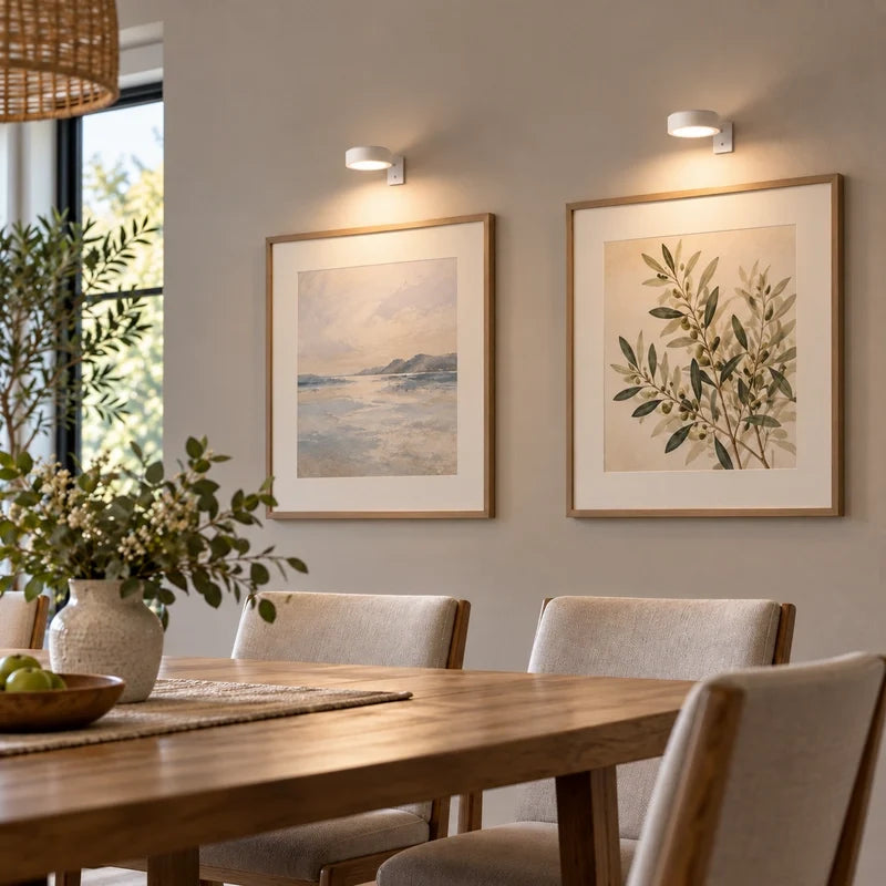 Cordless Picture Light ABS and PC | Dimmable 3-Tone LED, USB Rechargeable, Remote Included | Wireless Art Illumination 3