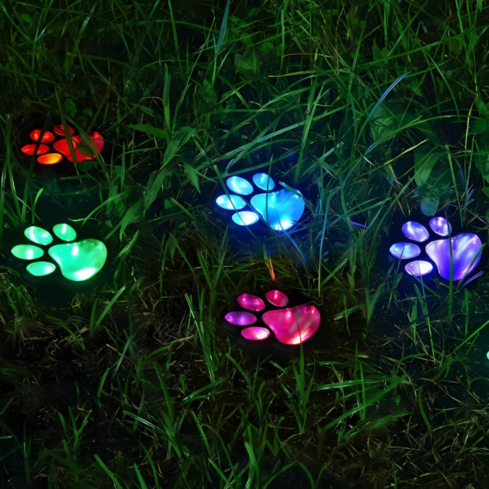 Solar Paw Print Light, ABS Plastic, 9 x 9 cm | IP44 Waterproof, Automatic Dusk Sensor | Up to 10 Hours Glow, 3 to 24 Pack 5