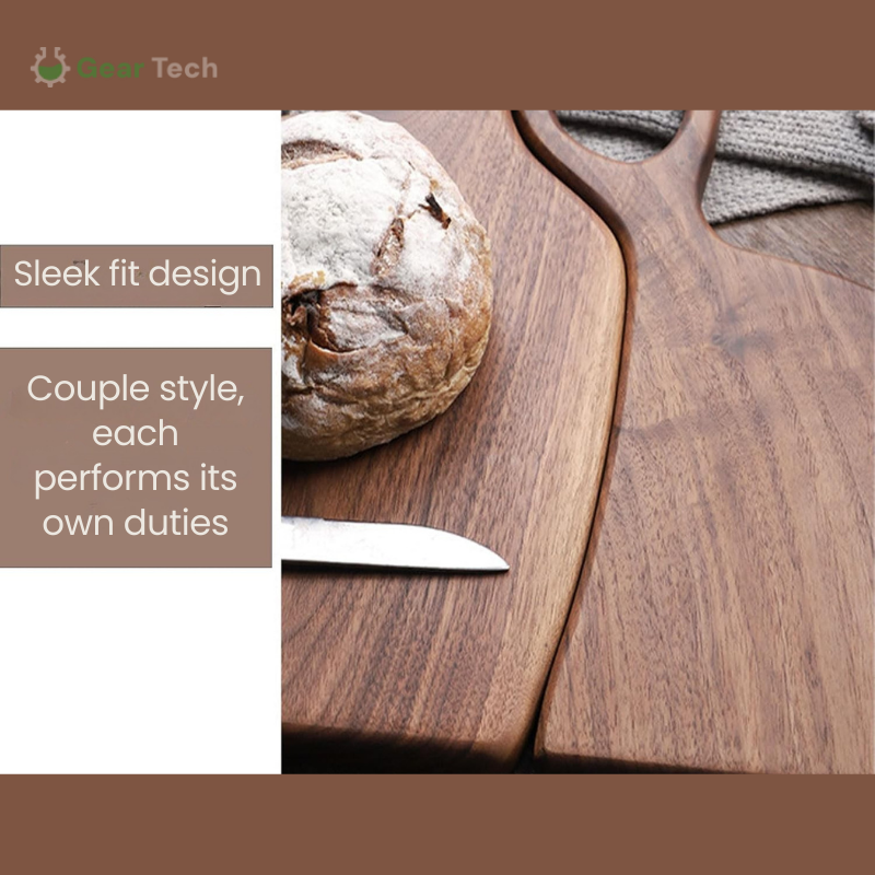 Walnut Chopping Board 35 x 25 x 2 cm | Double-Sided Design | Knife-Friendly Surface That Preserves Blade Sharpness 3