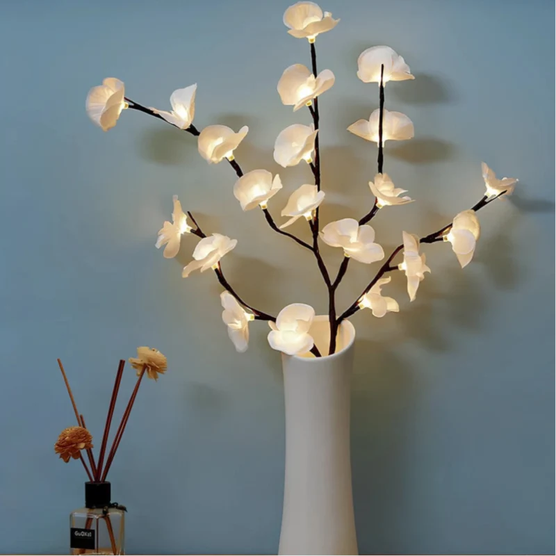 LED Branch Lights Plastic | Bendable Twigs, 20 LEDs, Battery-Powered | Flexible Décor Lighting for Home or Office 15