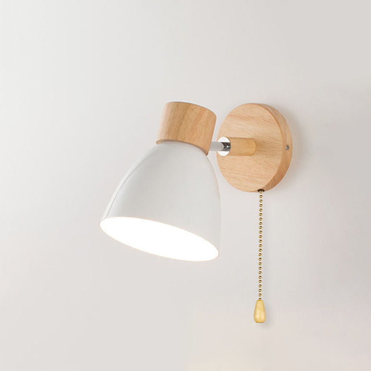 Modern Minimalist Wooden Cone LED Wall Sconce | 1-Light Lasson Living