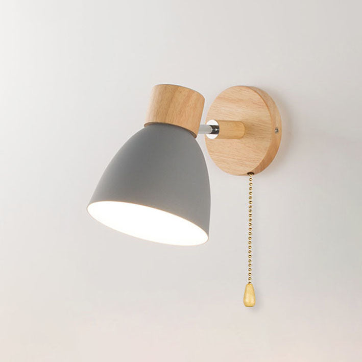 Modern Minimalist Wooden Cone LED Wall Sconce | 1-Light Lasson Living