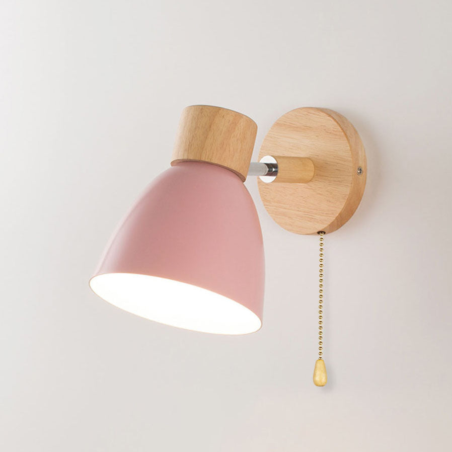 Modern Minimalist Wooden Cone LED Wall Sconce | 1-Light Lasson Living
