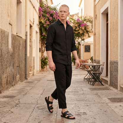Dylan | Men's Sandals with Adjustable Crossed Straps - Ergonomic Comfort Design